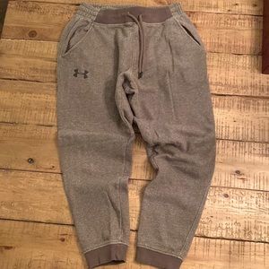 Brown Under Armour sweatpants